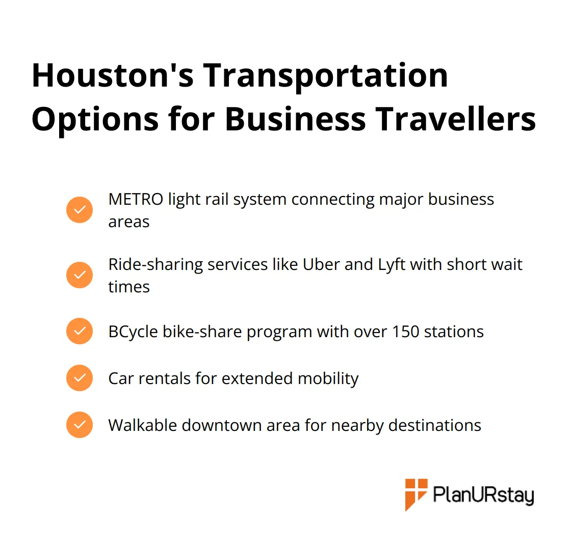 Compact list of transportation options available in Houston for business travellers - Houston living
